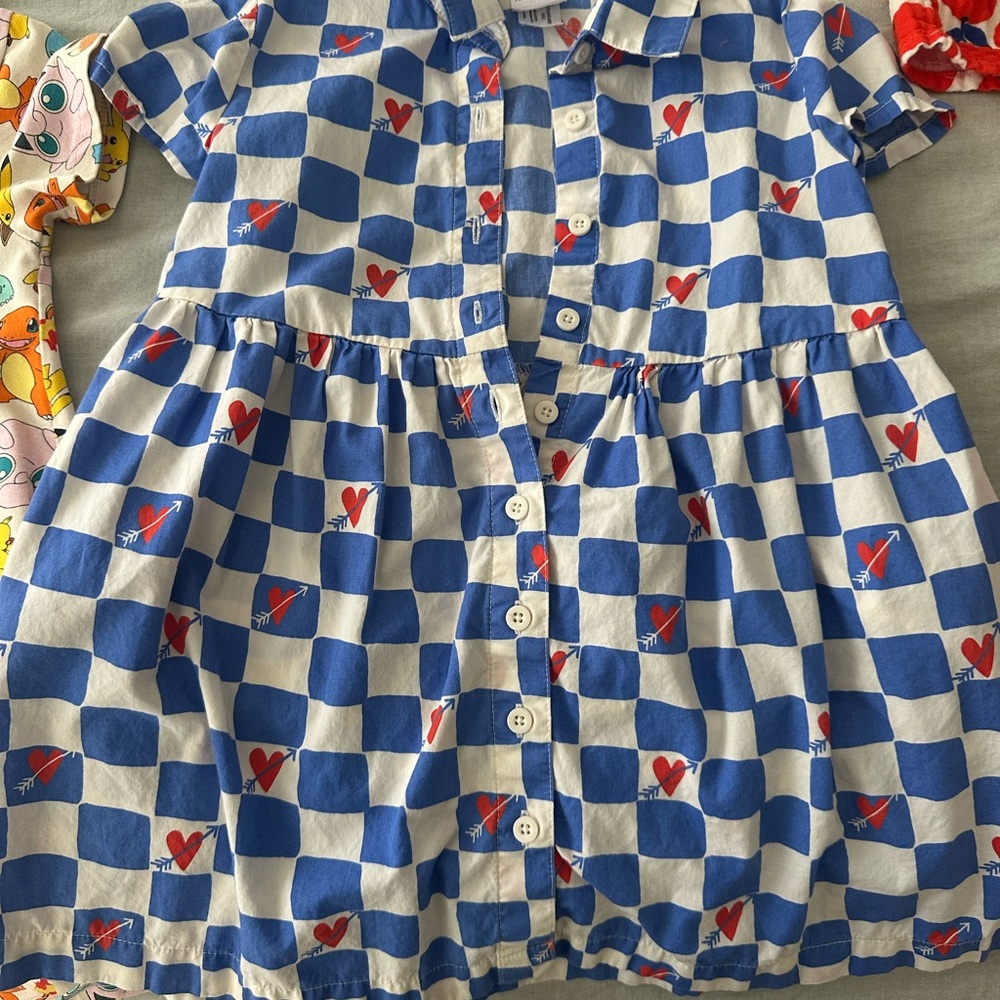 Hanna Andersson Blue and White Checkered Kids Dress